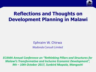Reflections and Thoughts on  Development Planning in Malawi