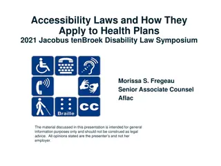 Accessibility Laws & Health Plans Overview
