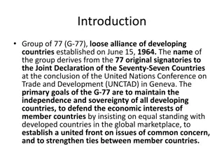 Group of 77 (G-77): Goals, Principles, and Realities