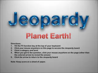 Fun with Jeopardy: Earth, Biomes, and Climate