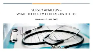 Survey Analysis in Family Medicine: Insights from Colleagues