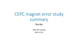 CEPC magnet error study Summary
