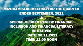 Mizoram SLBC Meeting - Financial Review and Initiatives