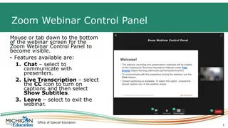 Zoom Webinar Control Panel