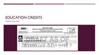 Overview of Education Credits for Taxpayers
