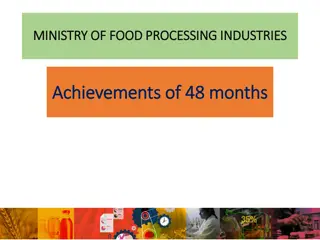 Achievements and Growth in Food Processing Sector