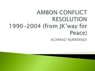 Conflict Resolution in Ambon Island: A Timeline of Events