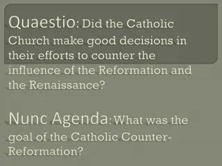 Key Concepts: Council of Trent, Jesuits, Inquisition, and More