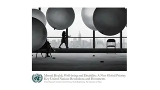 New Global Priority: Mental Health, Well-being, and Disability - Key UN Resolutions
