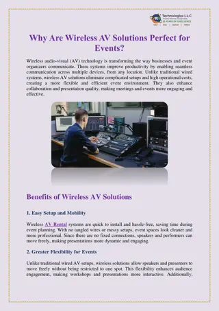 Why Are Wireless AV Solutions Perfect for Events?