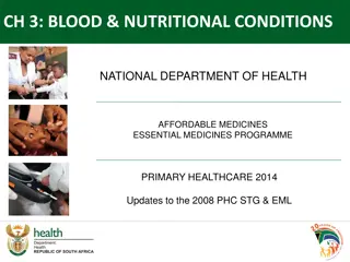 Updates in Blood & Nutritional Conditions: Anaemia Management Guidelines