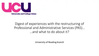 University of Reading PAS Restructuring Experiences