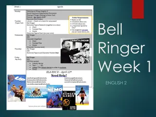Bell Ringer Week 1 English Terminology