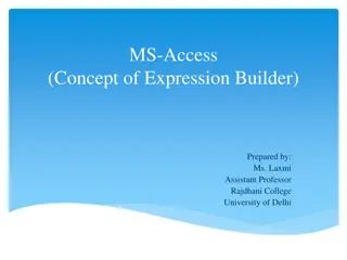 Learn Expression Builder in MS-Access