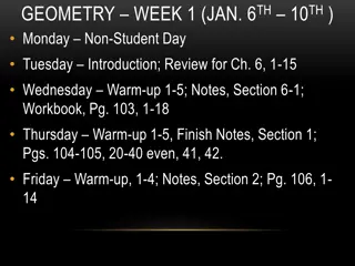 Geometry Lesson Plans Overview