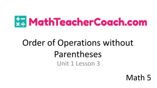 Order of Operations in Math