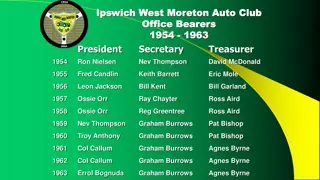 Ipswich West Moreton Auto Club Office Bearers 1954-1993 History