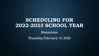 School Year Scheduling Information
