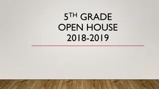 5th Grade Open House Schedule 2018-2019