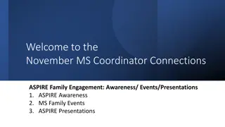 MS Coordinator Connections ASPIRE Family Engagement