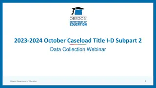 October Caseload Data Collection Webinar Details