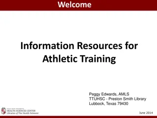 Athletic Training Resources at Peggy Edwards Library