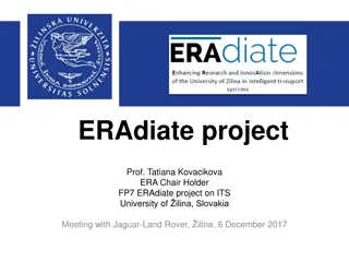 ERAdiate Project: Enhancing Intelligent Transport Systems
