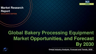 Bakery Processing Equipment Market will reach at a CAGR of 6.7% from to 2030