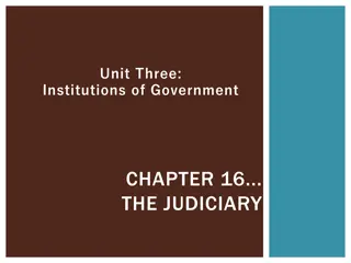 Institutions of Government: The Judiciary in the USA