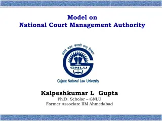 National Court Management Authority by Dr. Kalpeshkumar L. Gupta