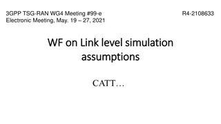 Link Level Simulation Assumptions for 3GPP TSG-RAN Meeting #99-e