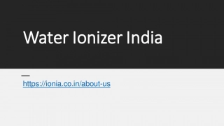 Water Ionizer India | Best Water Ionizer Machine