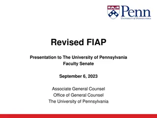 Revised FIAP Presentation at University of Pennsylvania
