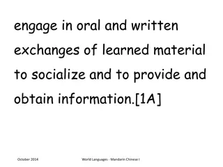 Engaging in Oral and Written Exchanges