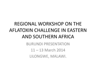 Aflatoxin Challenge in Eastern and Southern Africa: Burundi Presentation