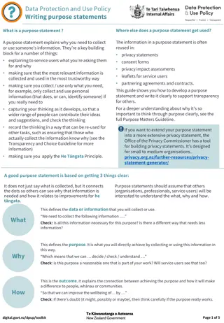 Writing Purpose Statements for Transparency and Trust