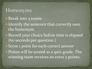 Homonyms