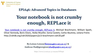 Advanced Topics in Databases: Vizier Overview and Limitations of Existing Tools