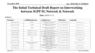 Initial Technical Draft Report on Interworking between 3GPP 5G Network