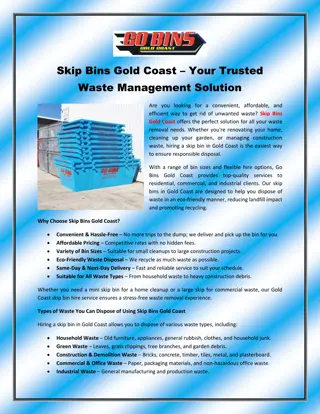 Skip Bins Gold Coast – Your Trusted Waste Management Solution