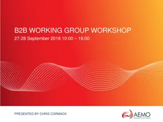 B2B Working Group Workshop Agenda