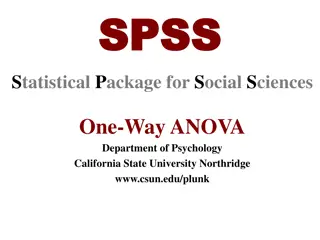 SPSS One-Way ANOVA at California State University Northridge