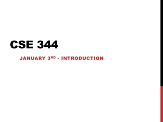 CSE 344 Introduction and Course Format