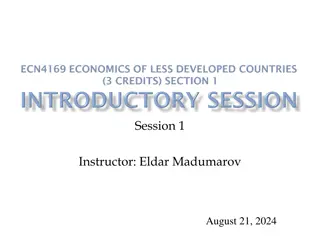 Economic Development and Analysis