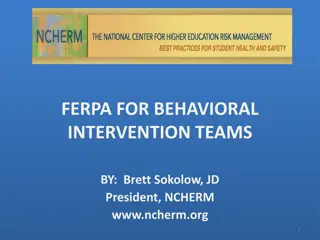 FERPA for Behavioral Intervention Teams