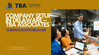 Company Setup in Delaware – TBA Associates