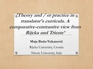 Comparative View on Theory vs. Practice in Translator's Curricula