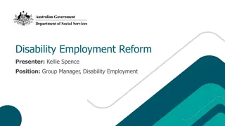 Disability Employment Reform Overview