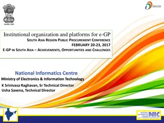 Institutional Organization and Platforms for e-GP in South Asia Region