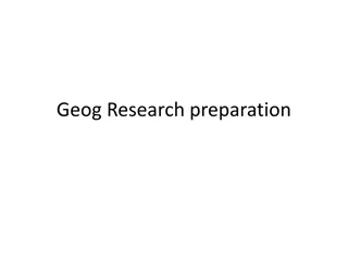 Geog. Research Preparation: Objectives and Case Studies Selection